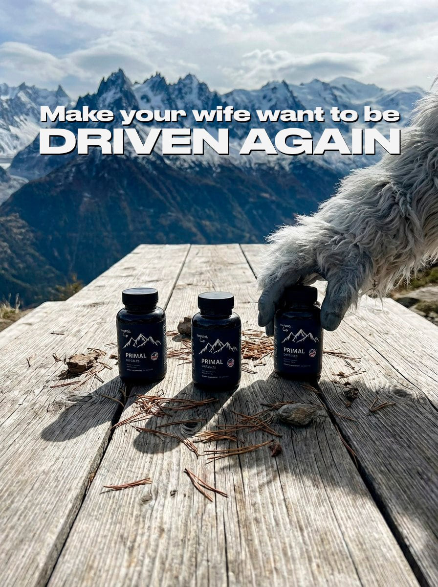 Yeti with PRIMAL bottles in the mountains